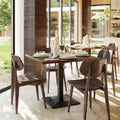 Chaise de salle à manger en bois massif de qualité commerciale